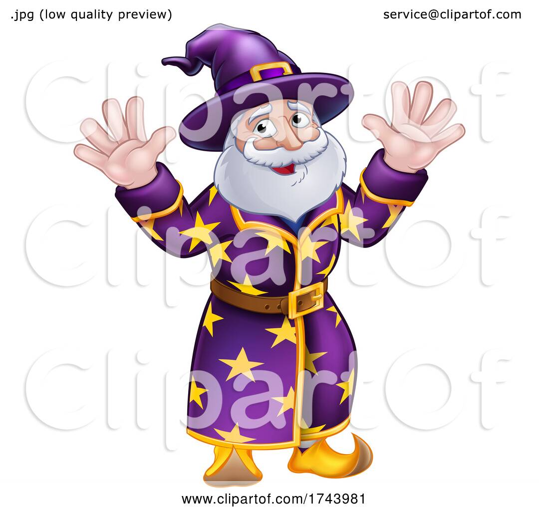 Wizard Cartoon Character by AtStockIllustration #1743981