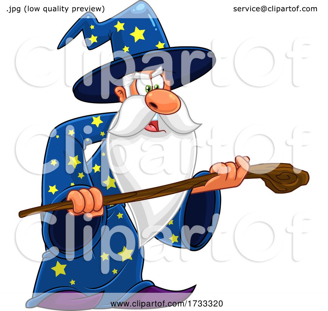 Wizard Holding a Cane by Hit Toon #1733320