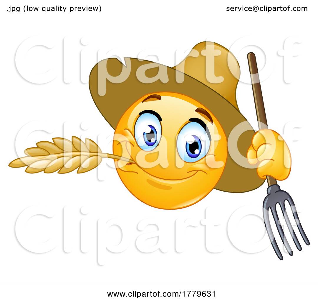 Yellow Emoji Smiley Farmer by yayayoyo #1779631