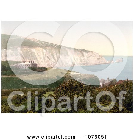Alum Bay and the Needles With the Lighthouse on the Isle of Wight England - Royalty Free Stock Photography  by JVPD
