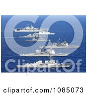 American Canadian And Japanese Navy Ships Transit The Pacific Ocean Stock Photography