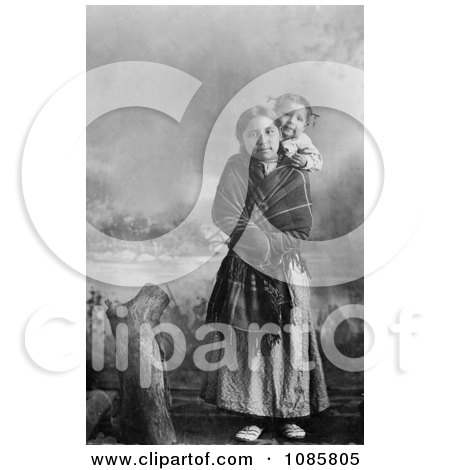Amy Tough-Feather With Baby, Cheyenne Natives - Free Historical Stock Photography by JVPD