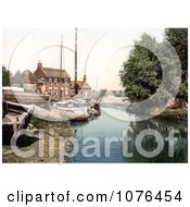 Boats At The Staithe Wharf On The River Thurne In Potter Heigham Norfolk England Royalty Free Stock Photography