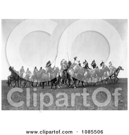Brule Indian War Party on Horses - Free Historical Stock Photography by JVPD