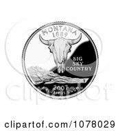Buffalo Skull On The Montana State Quarter Royalty Free Stock Photography by JVPD