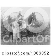 Cayuse Woman On Horse Free Historical Stock Photography