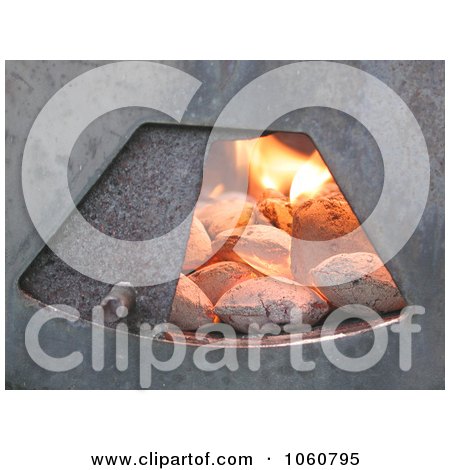 Charcoal Burning In A Barbecue Grill - Royalty Free Stock Photography by Kenny G Adams