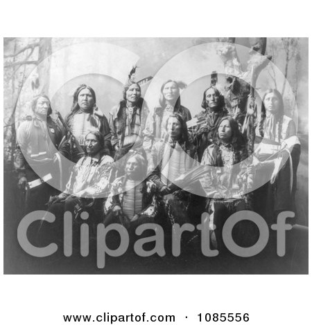Chief Jack Red Cloud With Sioux Chiefs - Free Historical Stock Photography by JVPD