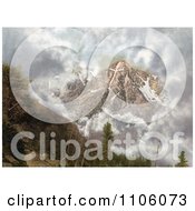 Clouds Surrounding The Mount Of The Holy Cross In The Sawatch Range Of The Rocky Mountains Royalty Free Historical Stock Photo