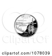 Crater Lake And Wizard Island On The Oregon State Quarter Royalty Free Stock Photography by JVPD