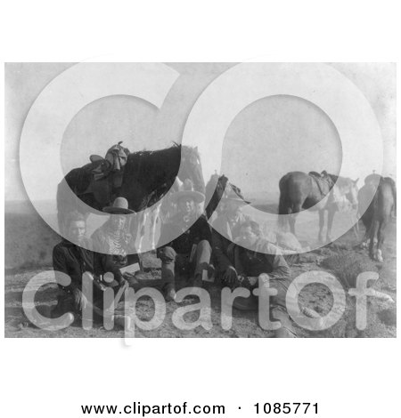 Edward S. Curtis and four Apsaroke Indians - Free Historical Stock Photography by JVPD