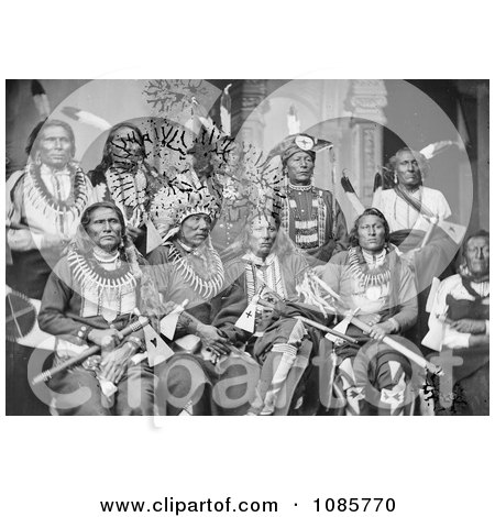 Group of Ponca Native Americans - Free Historical Stock Photography by JVPD