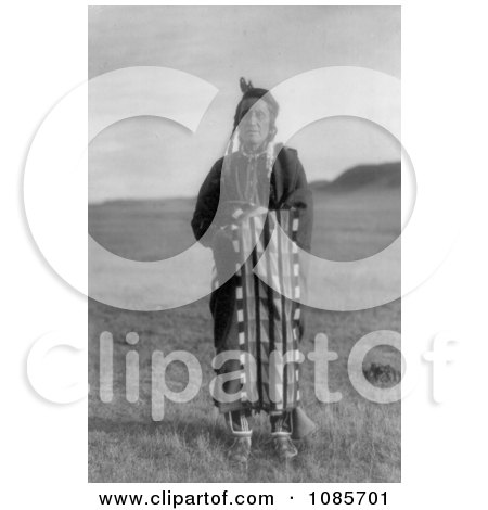 Hidatsa Native Man Wrapped in a Blanket - Free Historical Stock Photography by JVPD