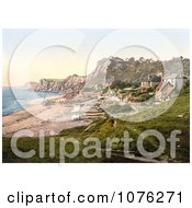 Historical Boats Near Beachfront Houses On The Steephill Cove In Ventnor Isle Of Wight England UK Royalty Free Stock Photography