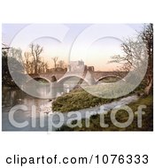 Historical Bridge Crossing The Eamont River By The Brougham Castle Ruins Near Penrith Cumbria England UK Royalty Free Stock Photography