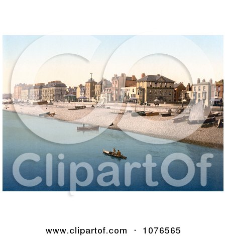 Historical Buildings and Boats at the Waterfront of Deal Kent England - Royalty Free Stock Photography  by JVPD