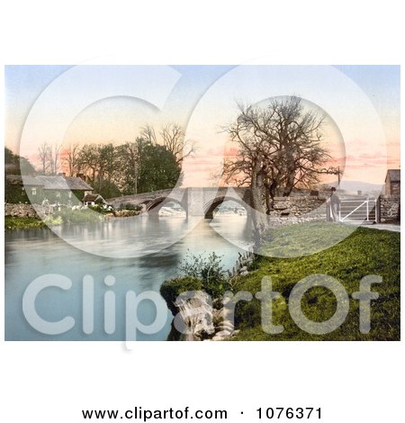 Historical Buildings of the Village of Eamont Bridge on the River in Penrith Cumbria England UK - Royalty Free Stock Photography  by JVPD
