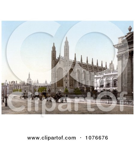 Historical Carriages in front of the King’s College Chapel in Cambridge, Cambridgeshire, England, United Kingdom - Royalty Free Stock Photography  by JVPD