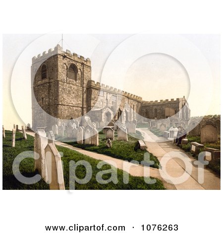 Historical Gravestones at the St Mary’s Church in Whitby North Yorkshire England United Kingdom - Royalty Free Stock Photography  by JVPD