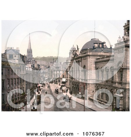 Historical High Street in Bath Somerset England UK - Royalty Free Stock Photography  by JVPD