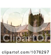 Historical Ivy Growing On The FounderS Tower And Cloisters Of Magdalen College Oxford England Royalty Free Stock Photography