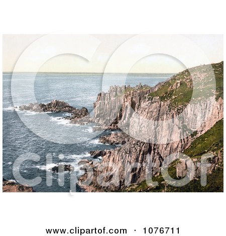 Historical Land’s End of the Penwith Peninsula in Penzance Cornwall England - Royalty Free Stock Photography  by JVPD