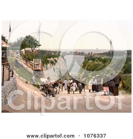 Historical People on the Bridge and Road at the Gap in Margate Thanet Kent England UK - Royalty Free Stock Photography  by JVPD