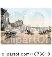Historical People Strolling On The Promenade On The English Channel In Deal Kent England Royalty Free Stock Photography