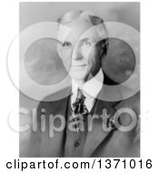 Historical Stock Photo Of A Black And White Portrait Of Henry Ford In Suit