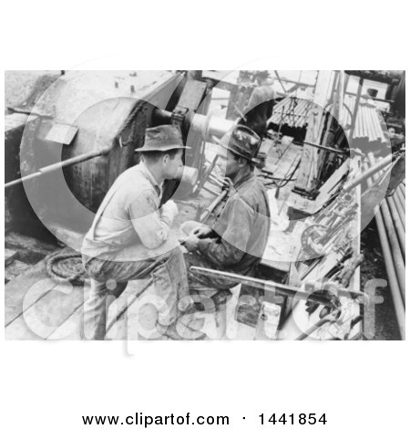 Historical Stock Photo of Oil Workers on Break by JVPD