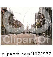 Historical Storefront Buildings And Street Scene Of Westgate Street In Gloucester England Royalty Free Stock Photography