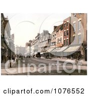 Historical Storefronts And Street Scene Of Southgate Street In Gloucester England Royalty Free Stock Photography