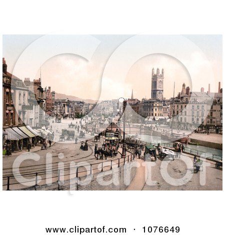 Historical Street Scene Near St. Augustine’s Bridge in Bristol, England - Royalty Free Stock Photography  by JVPD