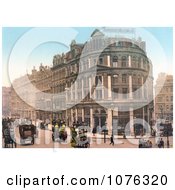 Historical Street Scene On The Holborn Viaduct In London England Royalty Free Stock Photography