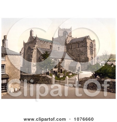 Historical the 12th Century Cartmel Priory Church in Cartmel, Cumbria, England - Royalty Free Stock Photography  by JVPD