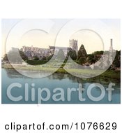Historical The Christchurch Priory Church And The Ruins Of The Keep Dorset England Royalty Free Stock Photography