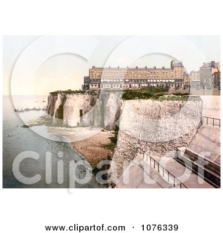 Historical the Fort and Coastal Cliffs in Margate Thanet Kent England UK - Royalty Free Stock Photography  by JVPD