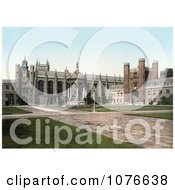 Historical The Great Court And Fountain And Great Gate At Trinity College Cambridge Cambridgeshire England UK Royalty Free Stock Photography