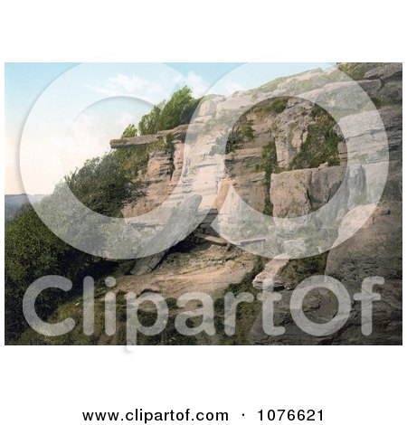 Historical The Lovers Seat Cliff in Fairlight Hastings Sussex England - Royalty Free Stock Photography  by JVPD