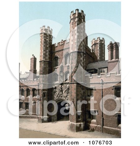 Historical the Main Entrance Gate to St John’s College in Cambridge, Cambridgeshire, England, United Kingdom - Royalty Free Stock Photography  by JVPD