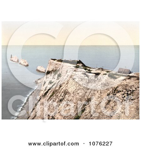 Historical The Needles on Alum Bay Isle of Wight England UK - Royalty Free Stock Photography  by JVPD