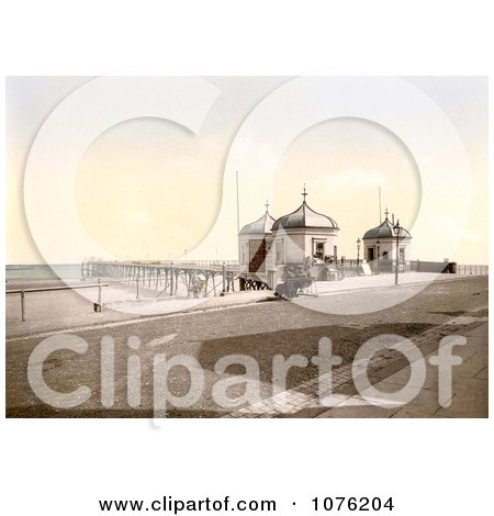 Historical the Pier in Redcar North Yorkshire England UK - Royalty Free Stock Photography  by JVPD