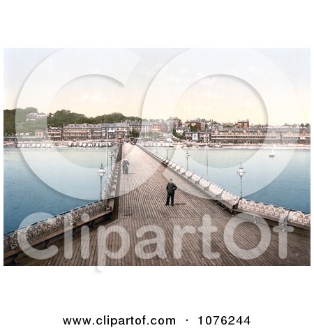 Historical the Pier in Sandown Isle of Wight England UK - Royalty Free Stock Photography  by JVPD