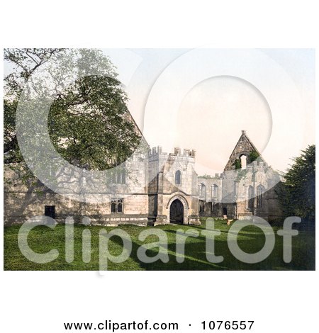 Historical the Ruins of Wingfield Manor in Derbyshire East Midlands England - Royalty Free Stock Photography  by JVPD