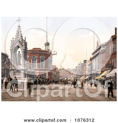Historical the Statue of Queen Victoria on High Street in Maidstone Kent England UK - Royalty Free Stock Photography  by JVPD