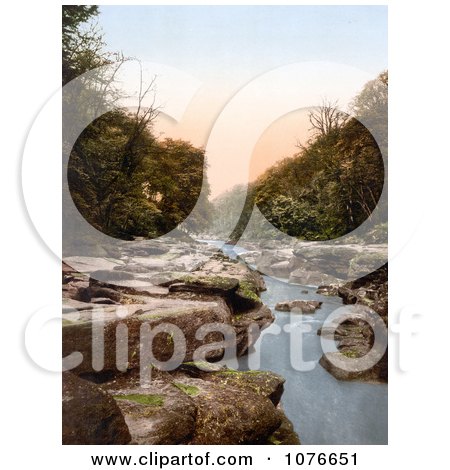 Historical the Strid in the Bolton Woods, Bolton, Greater Manchester, North West England - Royalty Free Stock Photography  by JVPD