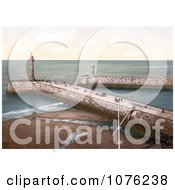 Historical The Twin Piers In Whitby North Yorkshire England United Kingdom Royalty Free Stock Photography