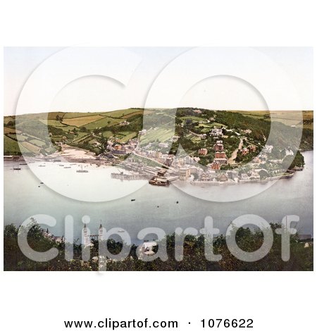 Historical the Village of Kingswear on the River Dart in South Hams Darmouth Devon England - Royalty Free Stock Photography  by JVPD