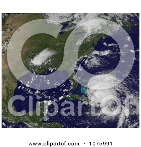 Hurricane Irene Near The Bahamas On August 24th 2011 - Royalty Free Stock Photography  by JVPD