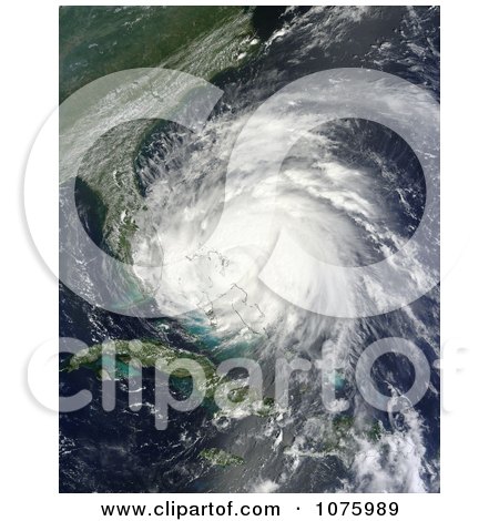 Hurricane Irene Passing Over The Bahamas August 25 2011 - Royalty Free Stock Photography  by JVPD